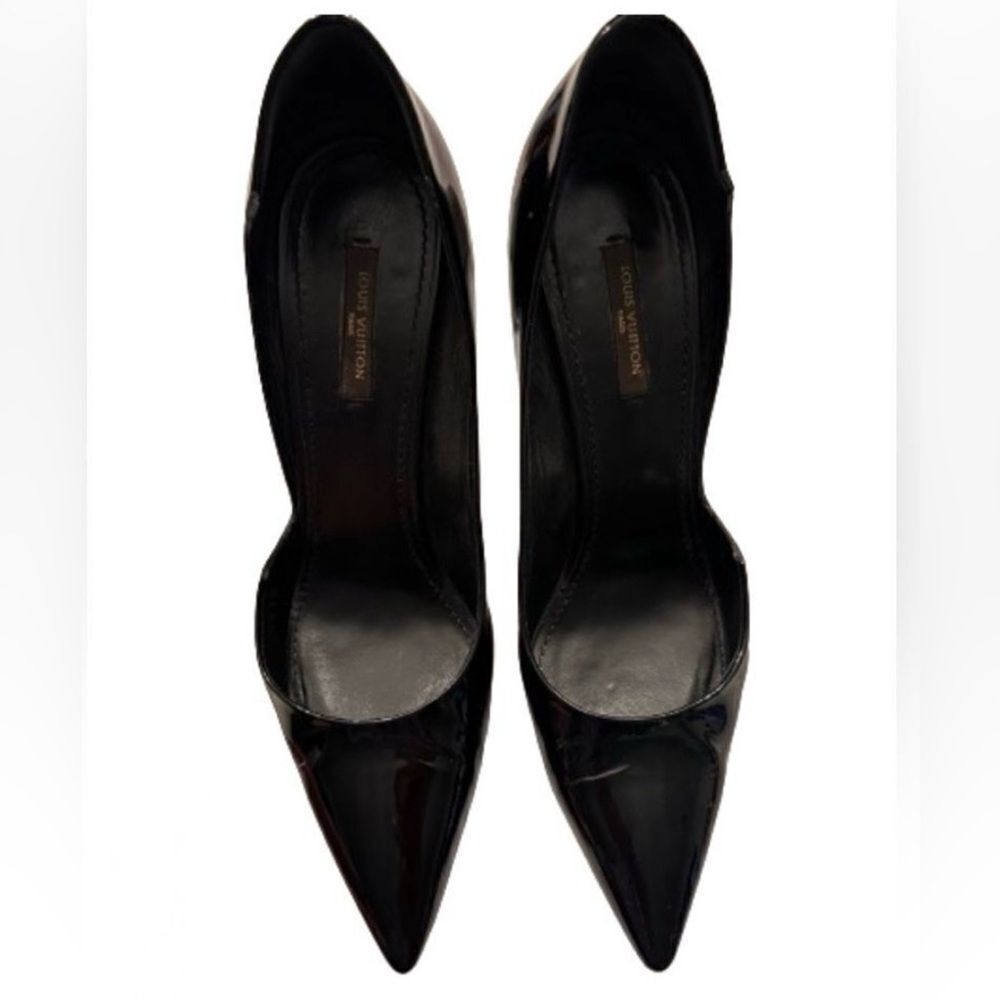 Louis Vuitton Black Patent Leather D'orsay Size 39. - Picture 3 of 7